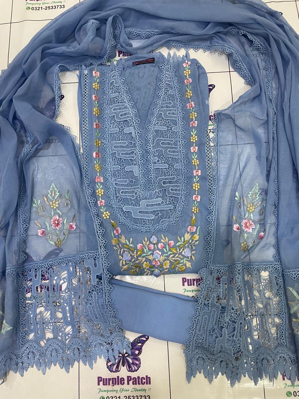 3D Blossom Spring Collection Sky blue