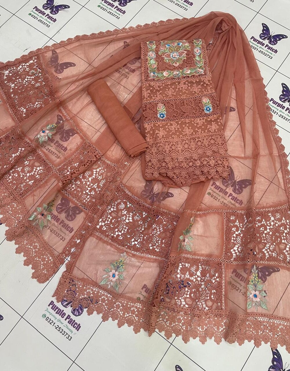 Resham Collection Rust Peach - Image 3