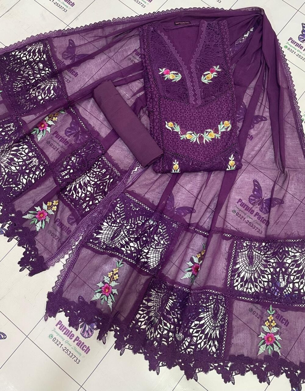 Resham Collection Deep Purple
