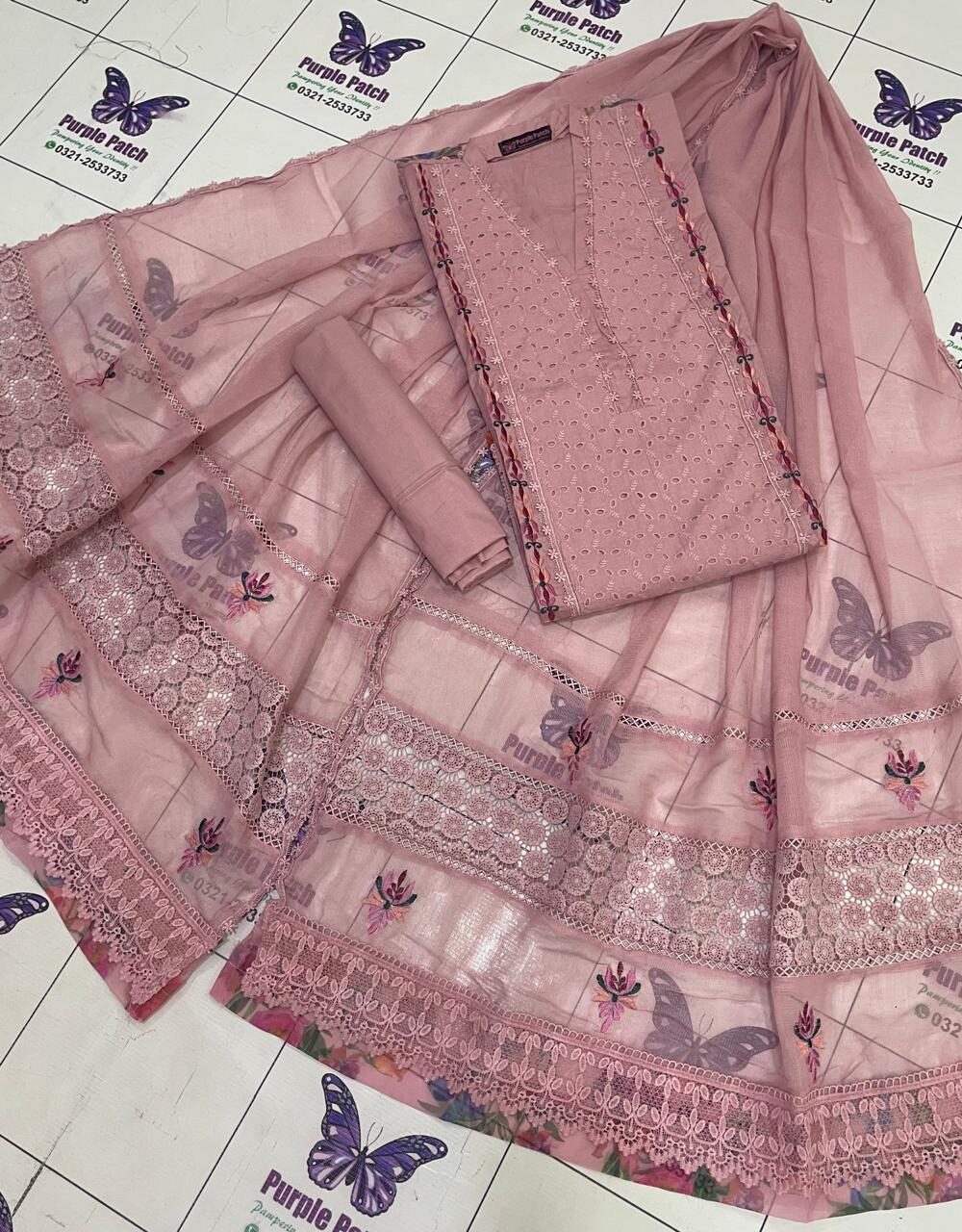 Nureh Collection ( luxury Lawn ) Teapink