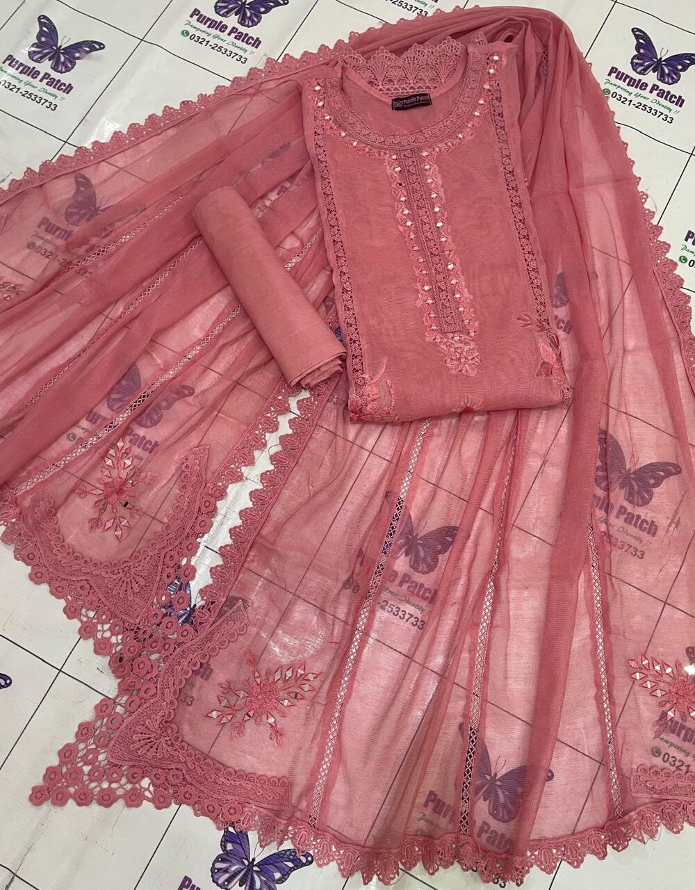 Dilnaz Collection Peach Pink
