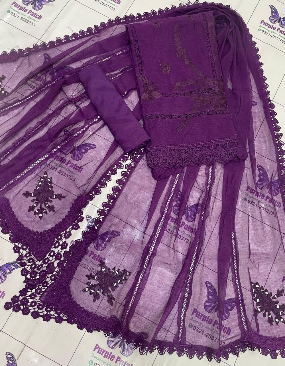 Dilnaz Collection Brinjal Purple - Image 3