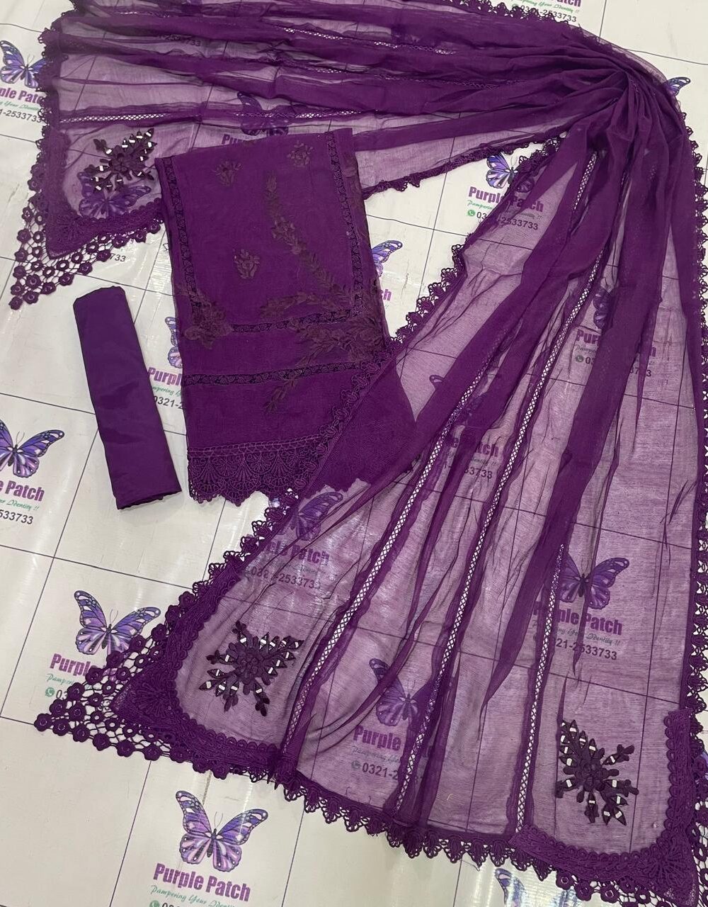 Dilnaz Collection Brinjal Purple - Image 5
