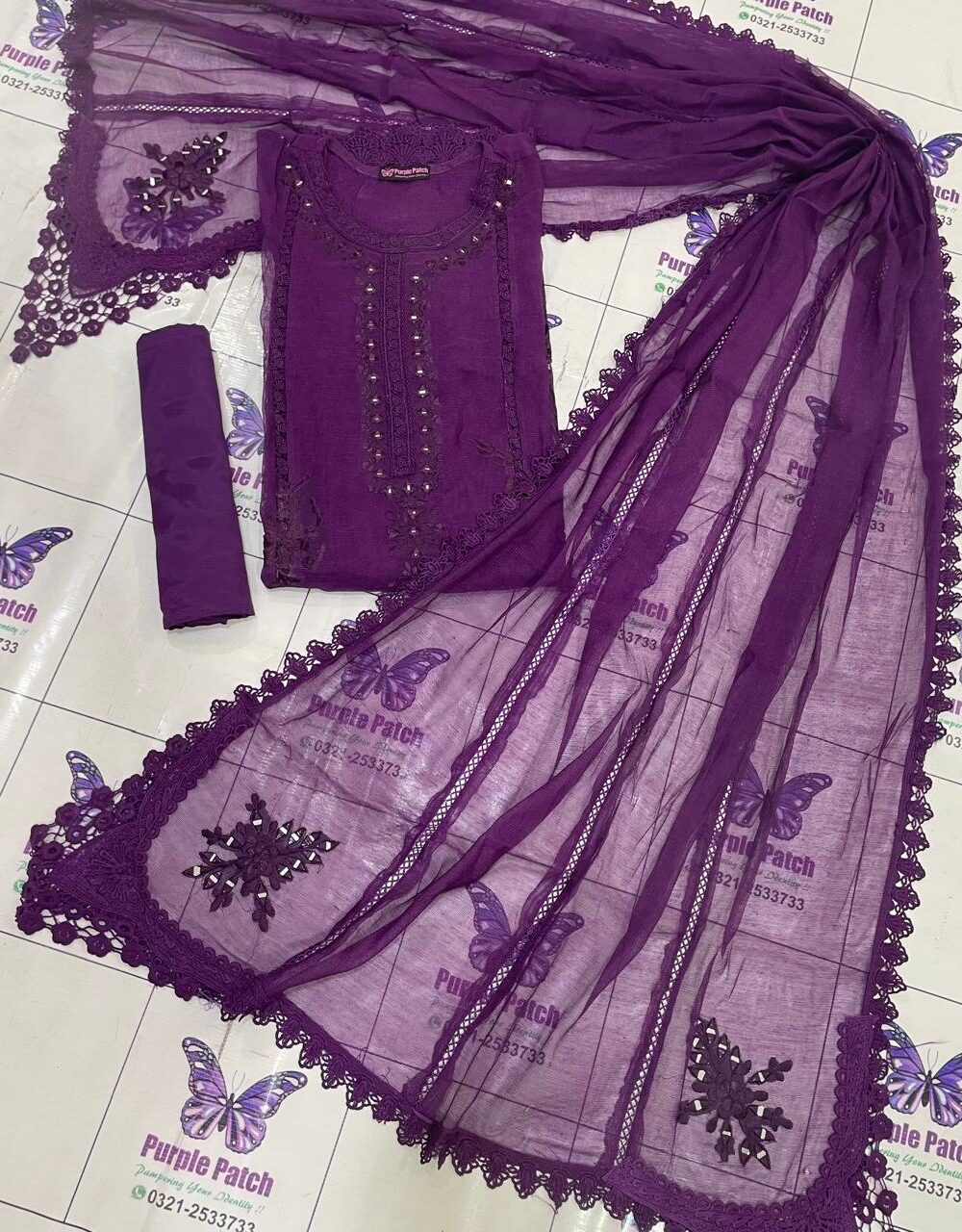 Dilnaz Collection Brinjal Purple - Image 4