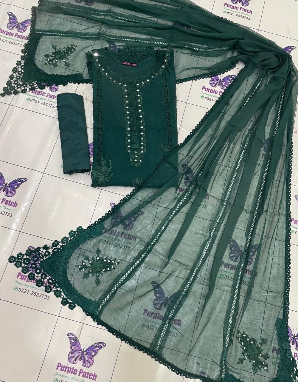 Dilnaz Collection Peacock Green - Image 4