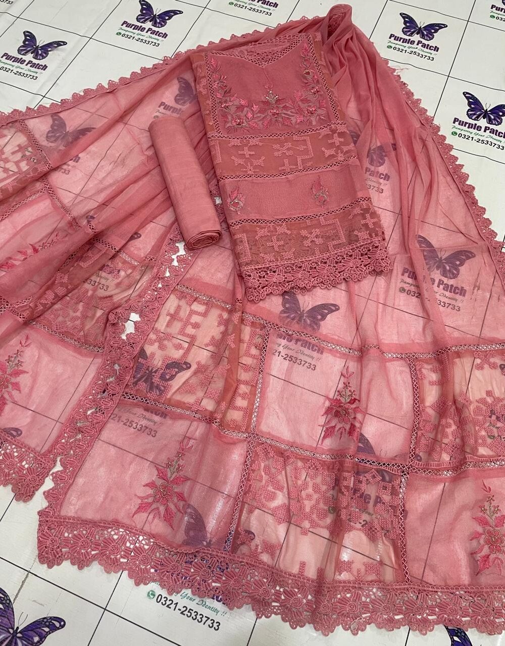Khanak Collection Peach Pink - Image 3