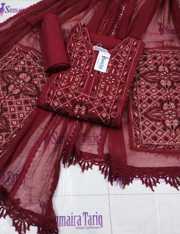 Reddish Maroon Phulkari