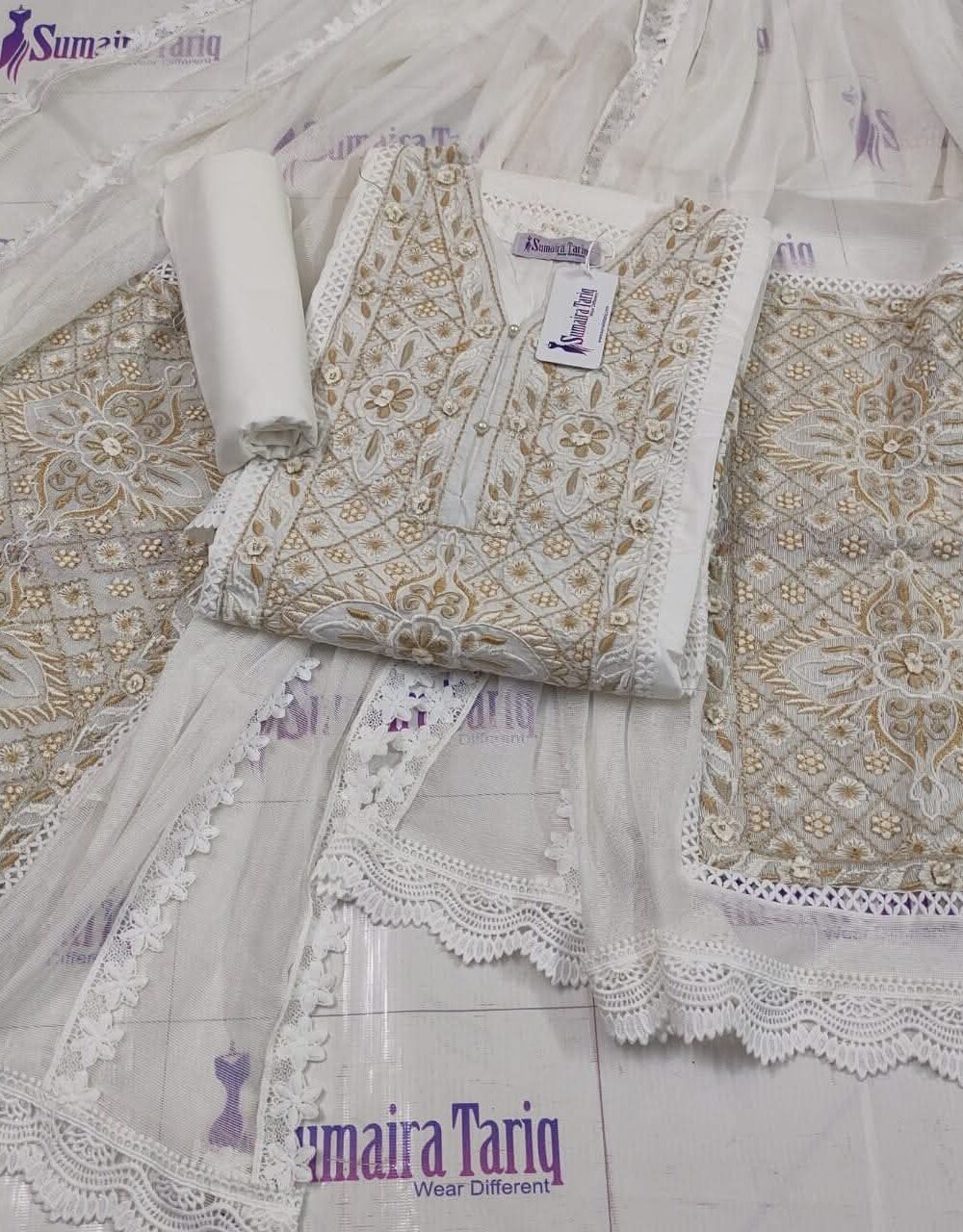 White Phulkari