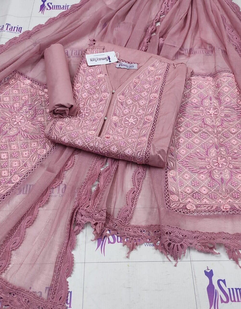 Teapink Phulkari