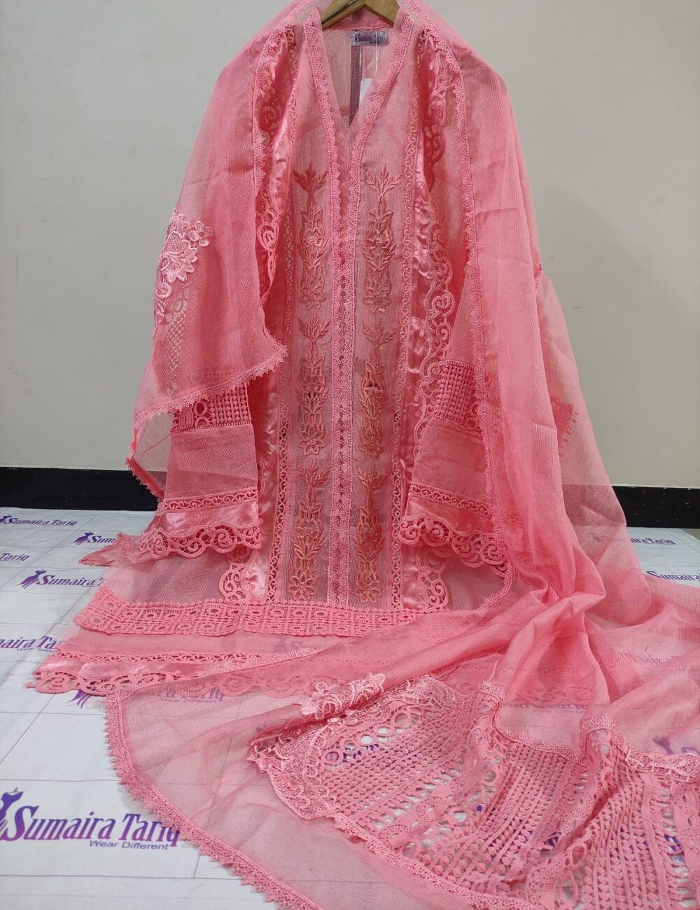 Silk Cut Work Carol Peach - Image 4