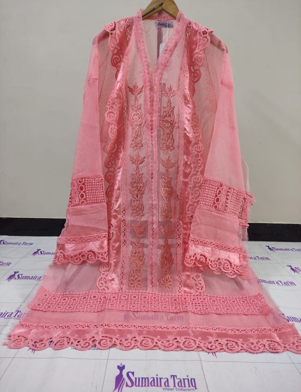 Silk Cut Work Carol Peach - Image 5