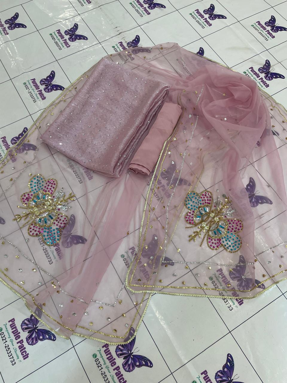 Baby Pink Muse work with stone work