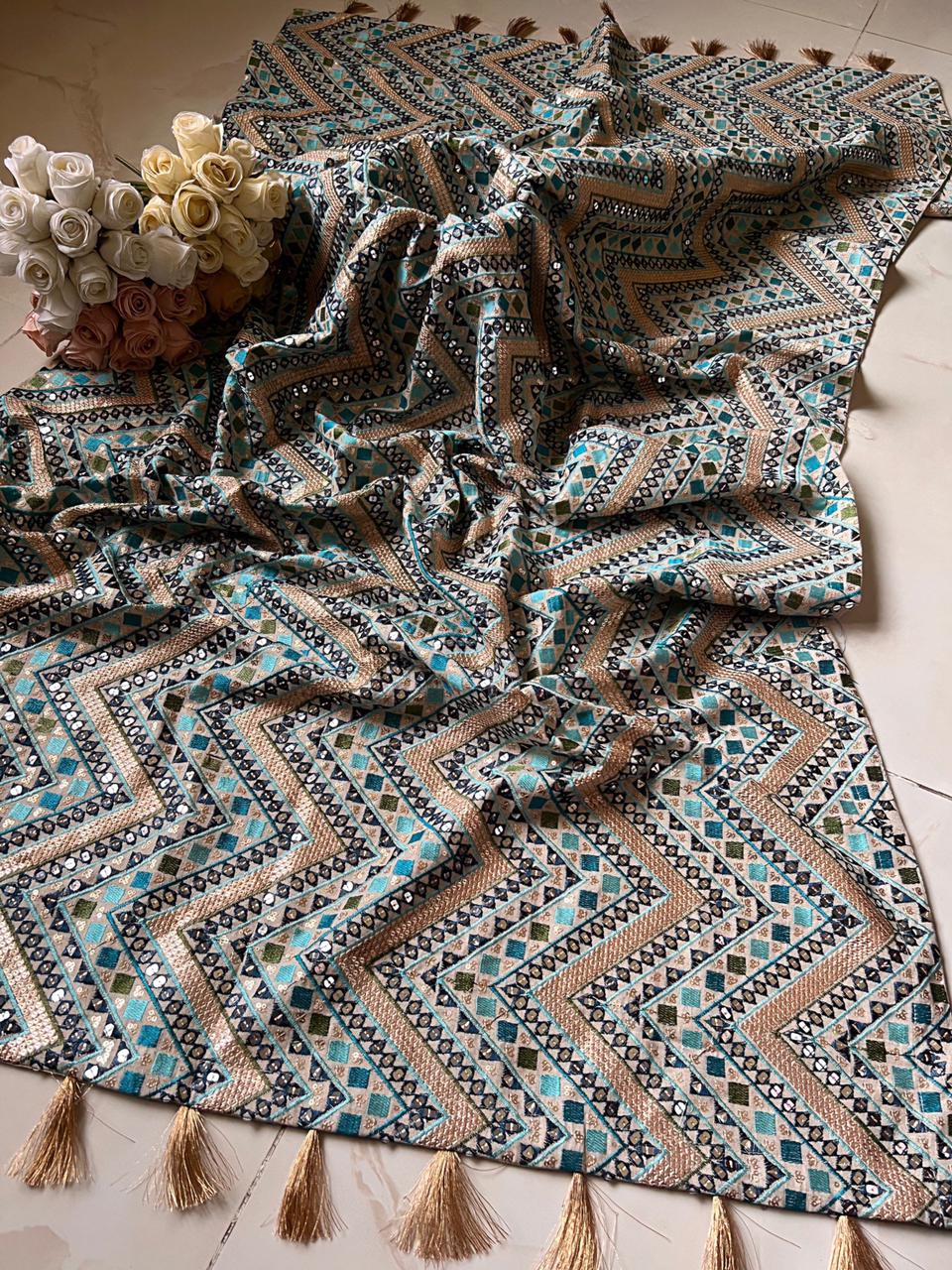 Zari Embroided Shawl