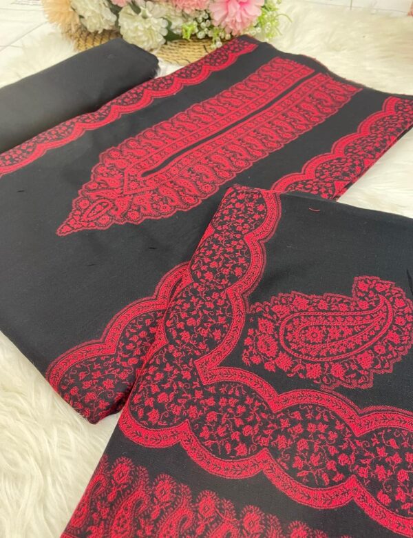 Black and Red Kani Suit