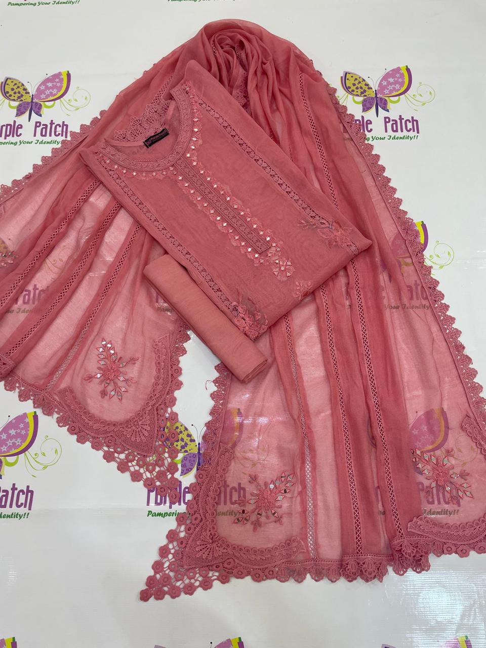 Dilnaz Collection Peach Pink