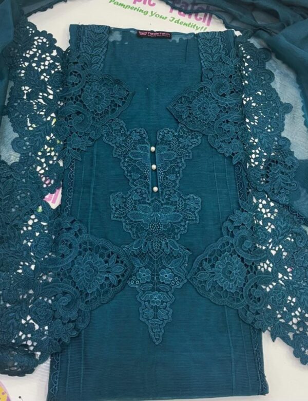 Noor E Khas Teal Blue