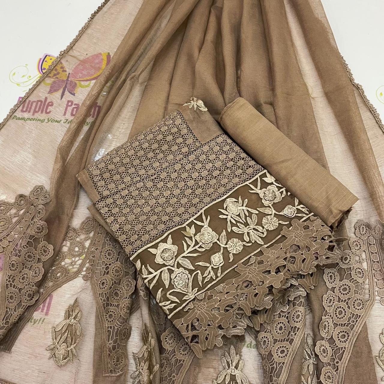 Noor E Nazakat Coffee Beige