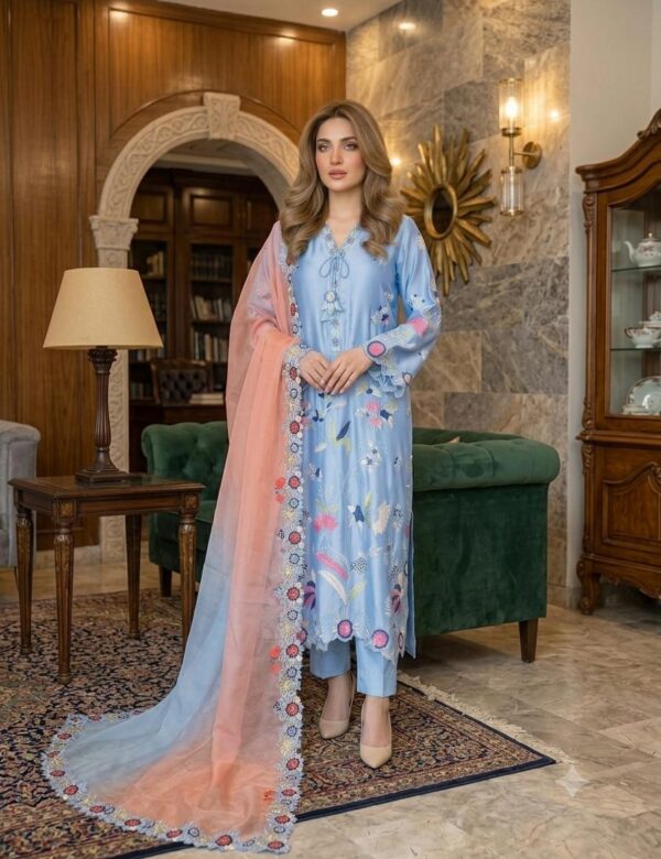 Meher Kaftan Sky Blue
